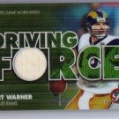 Kurt Warner 2002 Topps Finest Driving Force Authentic Jersey #DF-KW Rams Cardinals HOF