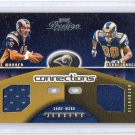 Kurt Warner HOF #/500 Dual Jersey 2002 Playoff Prestige Connections  #C-1 Rams Isaac Bruce