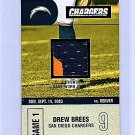 Drew Brees 2-Color 2003 Authentix Ticket Studs Drew Brees Jersey #TS-DB Rare SP Chargers