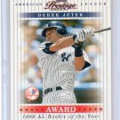 Derek Jeter 2003 Playoff Prestige Award Winners #AW-15 Yankees #/1996