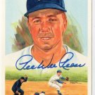 Pee Wee Reese Signed Autographed 1989 Perez-Steele Celebration Postcard #34 Brooklyn Dodgers HOF