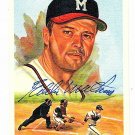 Eddie Mathews Signed Autographed 1989 Perez-Steele Celebration Postcard #30 Braves HOF