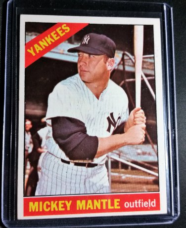 MICKEY MANTLE 1966 Topps Baseball #50 YANKEES  HOF Vintage Baseball