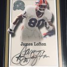 JAMES LOFTON HOF AUTO 2000 Fleer Greats of the Game Autograph Card BILLS, PACKERS