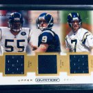 DREW BREES RC 2001 UD OVATION TRAINING GEAR TRIOS #TT-SD SEAU, FLUTIE CHARGERS