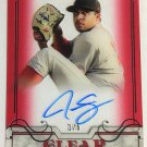 JORDAN SHEFFIELD /5 RED 2016 Leaf Trinity Clear #CA-JS1 DODGERS #1/5