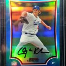 CLAYTON KERSHAW /150 2nd Year 2009 Bowman Chrome Blue Refractor #72 DODGERS