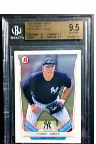 AARON JUDGE RC 2014 BOWMAN DRAFT TOP PROSPECTS #TP#39 BGS 9.5 GEM MINT YANKEES