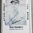 Ray Sanders Signed 1979 Wallin Diamond Greats #167 Authentic Autograph Cardinals