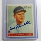 Joe Sewell (HOF) Signed 1933 Goudey Reprint Card Authentic Autograph, YANKEES