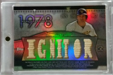 PAUL MOLITOR HOF 2012 Triple Threads Unity Relics #TTFR-14  Brewers HOF Spells 'Molly Ignitor'