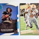 Alvin Kamara RC Lot (2) 2017 Prestige RC #251, Donruss Rated RC #349