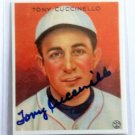 Tony Cuccinello Signed 1933 Goudey Reprint Card #99 Authentic Autograph Brooklyn Dodgers w/ COA