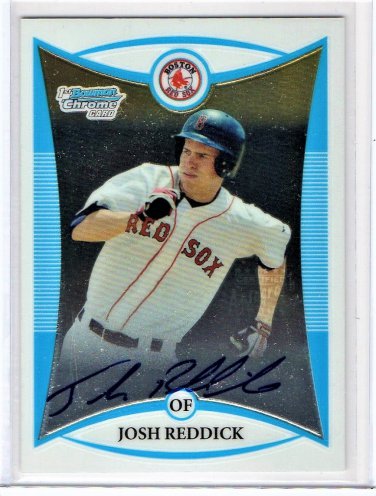 Josh Reddick RC Auto 2008 Bowman Chrome Draft Picks Astros Dodgers A's, Red Sox