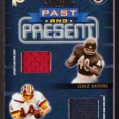 GALE SAYERS & JOHN RIGGINS #/100 HOF 2002 Donruss Past & Present Materials SP #PP-23