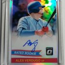 Alex Verdugo Auto RC 2018 Panini Optics Donruss 84 Autograph #84S-AV DODGERS