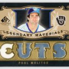 Paul Molitor /199 HOF 2007 SP Legendary Cuts Legendary Materials #LM-PM2 Brewers