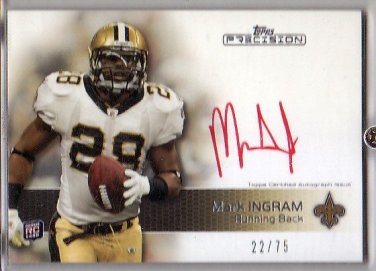 Mark Ingram RC Auto 2011 Topps Precision Rookie Autographs Red Ink #110 RC Saints Ravens #/75