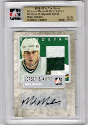 Mike Modano Auto /50 HOF 2006-07 In The Game Ultimate Memorabilia Autograph Silver Stars