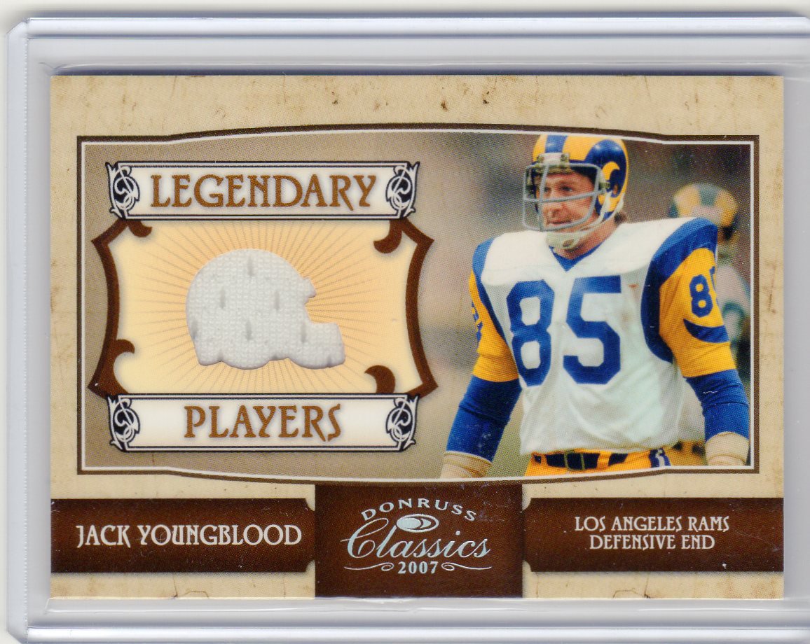 Jack Youngblood /85 HOF 2007 Donruss Classics Legendary Players Jersey Team Logo RAMS