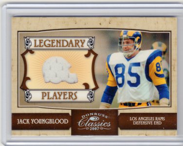 Jack Youngblood /85 HOF 2007 Donruss Classics Legendary Players Jersey Team Logo RAMS