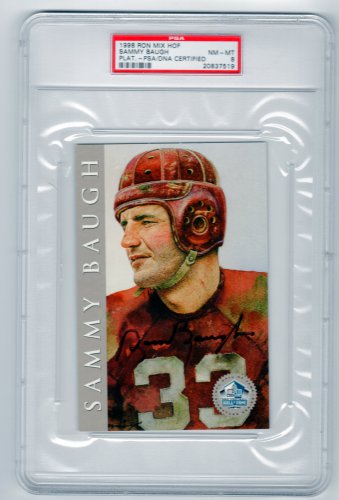 SAMMY BAUGH Auto HOF Signed 1998 Ron Mix Football HOF Platinum Card PSA POP 2 Redskins