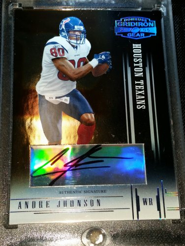 Andre Johnson Auto /100 2005 Gridiron Gear Authentic Autograph #5 Texans, Colts