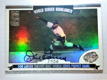 Don Larsen Auto 2003 Topps World Series Autographs #WSA-DL YANKEES
