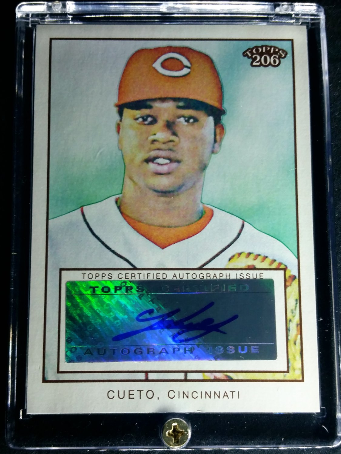 Johnny Cueto Auto 2009 Topps Piedmont 206 Autographs Reds