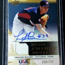 Trevor Bauer Auto 2009 UD USA Future Watch Jersey Autograph #UFWA-1