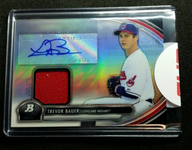 Trevor Bauer Auto 2013 Bowman Platinum Jersey Autograph #AR-TB