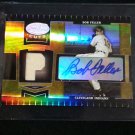 Bob Feller Auto /50 Leaf Certified Cuts Autographed Jersey #229 Indians, HOF