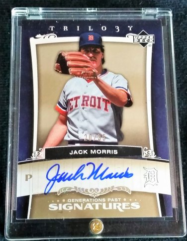 Jack Morris /35 Auto HOF 2005 UD Trilogy Generations Past Signatures #PA-JA Tigers
