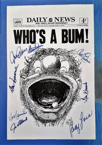Brooklym Dodgers Multi-signed Who's A Bum! Print 11x17 Newcombe, Podres, Loes