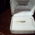 14 K Gold  3 stone Diamond Ring
