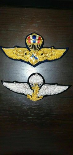Marine Silver Color Wings, Honorary Gold Color Thai air force Handmade Magnets