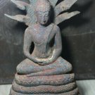 13.6" Snake Naga Thailand Art Buddha Statue Antique Rare