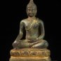 8.5" MAGIC SPIRIT OLD BRONZE PHRA CHIANG SAN BUDDHA STATUE THAILAN RARE