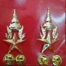 Major Rank Royal Thai army corps Soldier metal BADGE PIN Thai Military 1 Pair