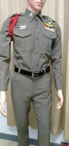 Royal Thai Police Original Item Jacket Pants Rank Badge Belt Wings