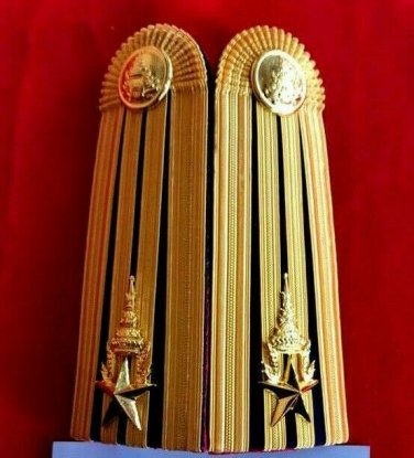 Major ROYAL THAI ARMY RANK SHOULDER BOARDS EPAULETTE RTA RANK
