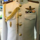 White UNIFORM Soldier shirt, suit, pants, Pins, Ranks, Wing Thai army Military