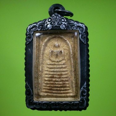 PHRA SOMDEJ THO MONK THAI AMULET OLD Thai Amulet Buddha Very Rare In Case BBB02