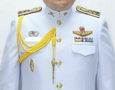 White UNIFORM Soldier Colonel pants, Pins, Ranks, Wings Thai army Military Dress