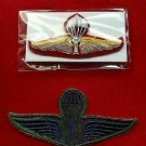 Tower Jump Royal Thai Army Wings Badge PIN and Patch WingsThai Military 1 Pair