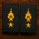 Lieutenant Colonel, Lt.Col. Rank Royal Thai Army Shoulder Boards Fabric Pair