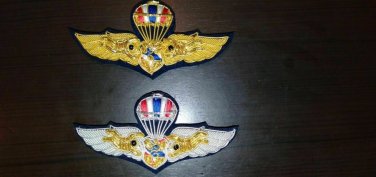 Honorary Class Thai air force Freefaller Parachutist Wings Handmade Back Magnet