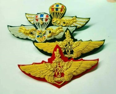 4 Wings Honorary Class Thai air force Airborne Freefaller Parachutist Handmade