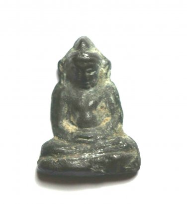 Phra Ruang Nang, Muang Khom, Lopburi Province Metal Thai Amulet Buddha