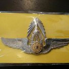 Master Pilot Wing Royal Thai Army Metal Badge Pin Rare